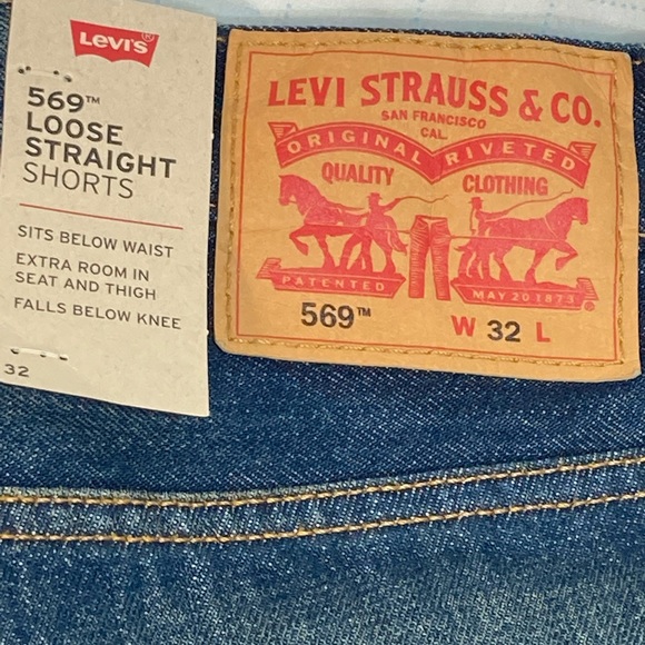 Levi's Men's 569 Loose Straight Denim Shorts W 32 L 23” - Picture 8 of 10